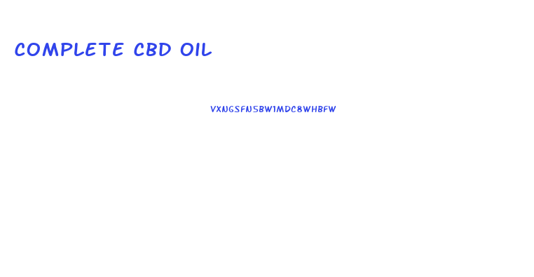 Complete Cbd Oil
