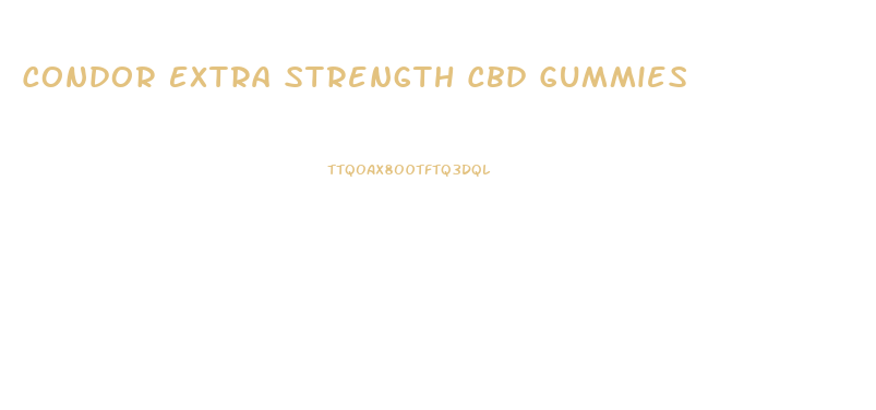 Condor Extra Strength Cbd Gummies