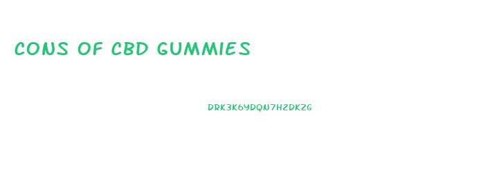 Cons Of Cbd Gummies