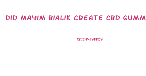 Did Mayim Bialik Create Cbd Gummies