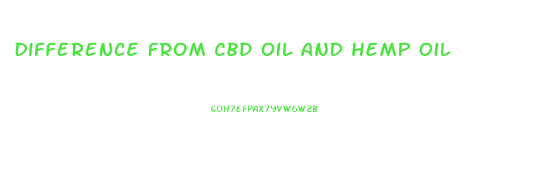 Difference From Cbd Oil And Hemp Oil