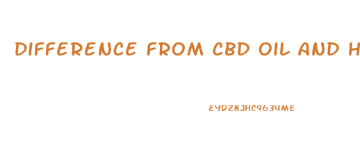 Difference From Cbd Oil And Hemp Oil