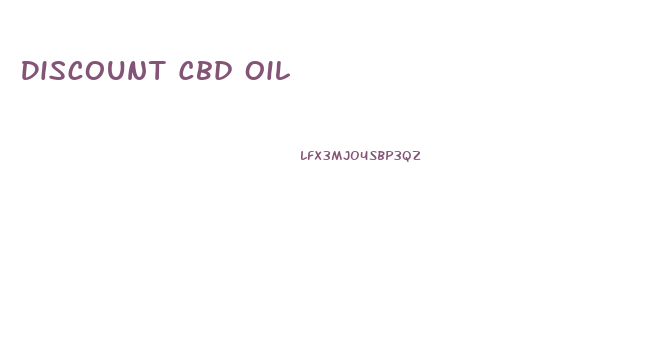 Discount Cbd Oil