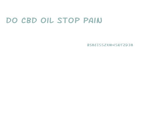 Do Cbd Oil Stop Pain