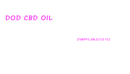 Dod Cbd Oil
