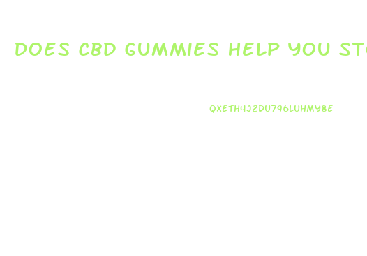 Does Cbd Gummies Help You Stop Smoking