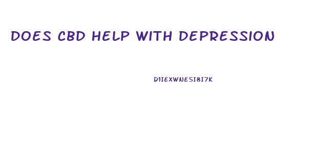 Does Cbd Help With Depression