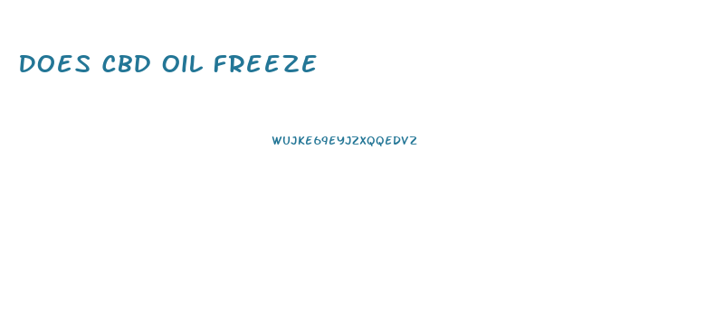 Does Cbd Oil Freeze