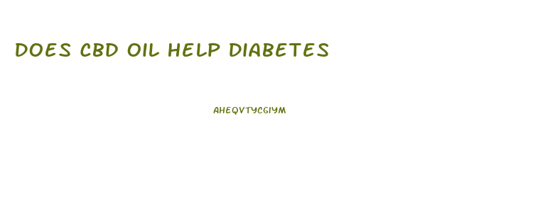 Does Cbd Oil Help Diabetes