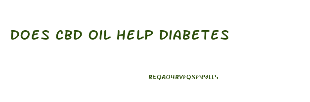Does Cbd Oil Help Diabetes