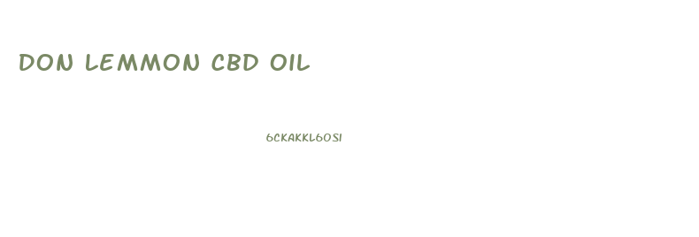 Don Lemmon Cbd Oil