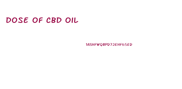 Dose Of Cbd Oil