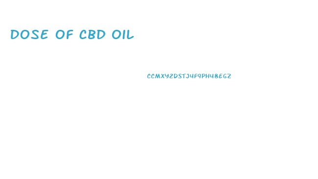Dose Of Cbd Oil