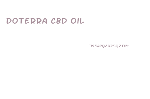 Doterra Cbd Oil