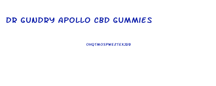 Dr Gundry Apollo Cbd Gummies