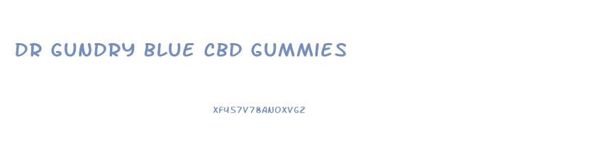 Dr Gundry Blue Cbd Gummies