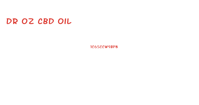 Dr Oz Cbd Oil
