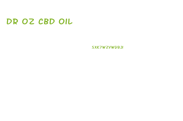 Dr Oz Cbd Oil