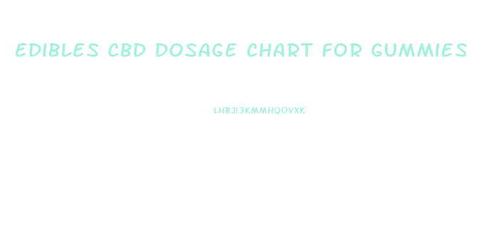 Edibles Cbd Dosage Chart For Gummies