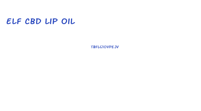 Elf Cbd Lip Oil