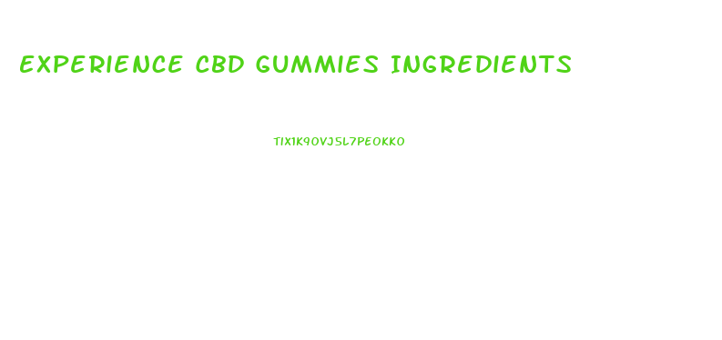 Experience Cbd Gummies Ingredients