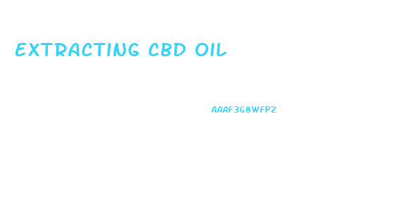 Extracting Cbd Oil