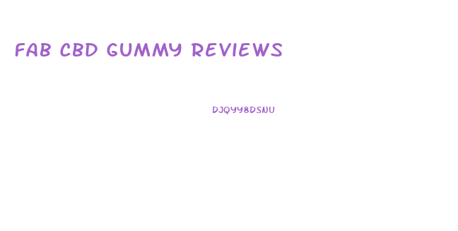 Fab Cbd Gummy Reviews