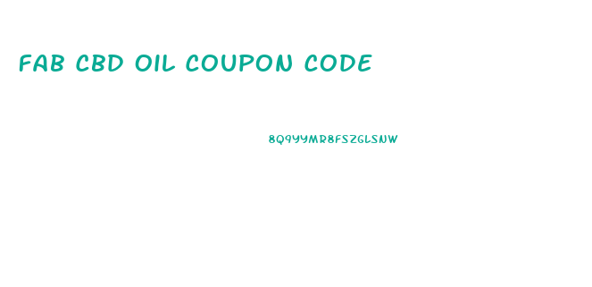 Fab Cbd Oil Coupon Code