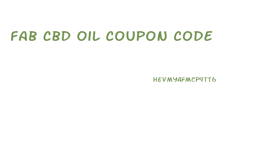 Fab Cbd Oil Coupon Code