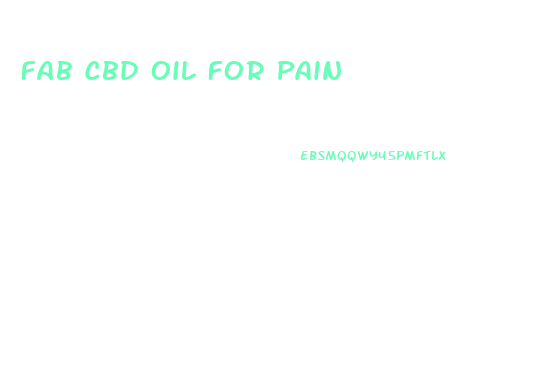 Fab Cbd Oil For Pain