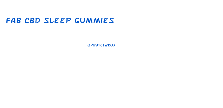 Fab Cbd Sleep Gummies