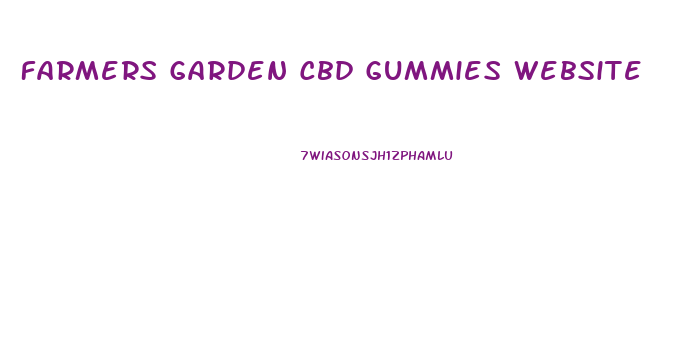 Farmers Garden Cbd Gummies Website