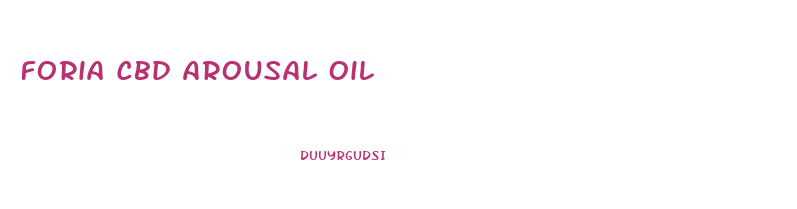 Foria Cbd Arousal Oil