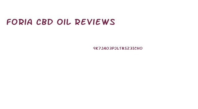 Foria Cbd Oil Reviews