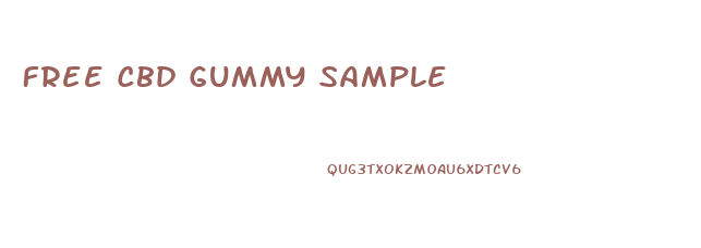 Free Cbd Gummy Sample