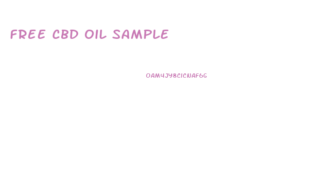 Free Cbd Oil Sample