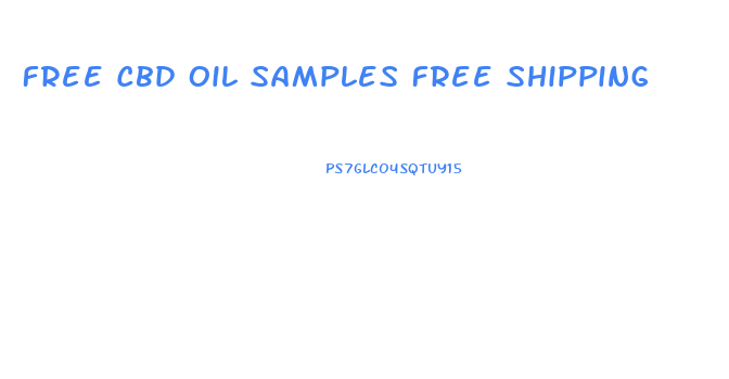 Free Cbd Oil Samples Free Shipping