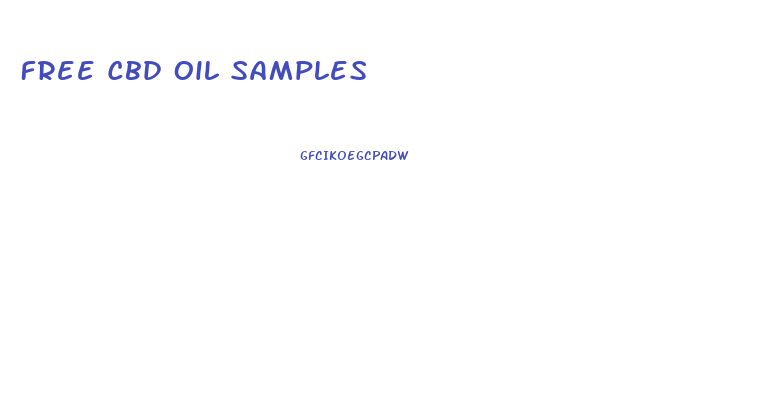 Free Cbd Oil Samples