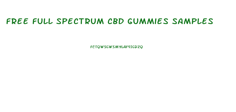 Free Full Spectrum Cbd Gummies Samples