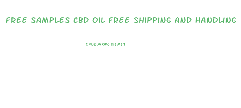 Free Samples Cbd Oil Free Shipping And Handling