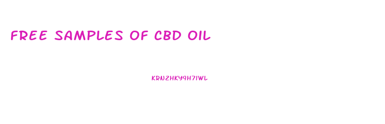 Free Samples Of Cbd Oil
