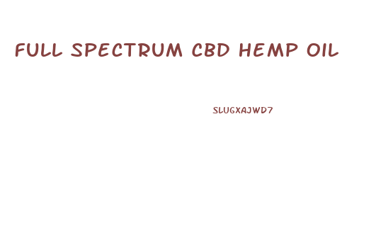 Full Spectrum Cbd Hemp Oil