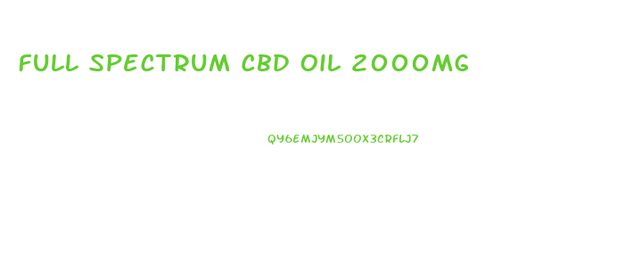 Full Spectrum Cbd Oil 2000mg