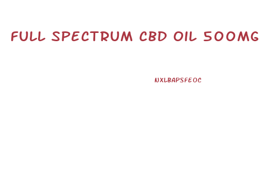 Full Spectrum Cbd Oil 500mg