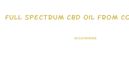 Full Spectrum Cbd Oil From Colorado