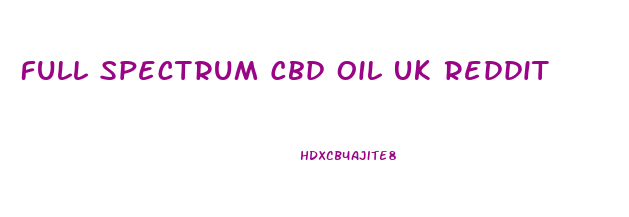 Full Spectrum Cbd Oil Uk Reddit
