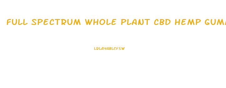 Full Spectrum Whole Plant Cbd Hemp Gummies