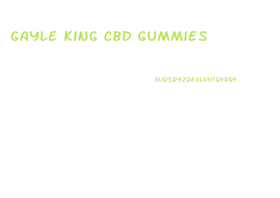 Gayle King Cbd Gummies