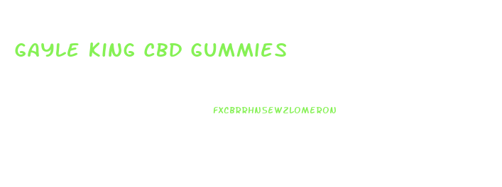 Gayle King Cbd Gummies