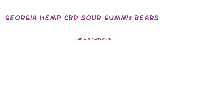 Georgia Hemp Cbd Sour Gummy Bears